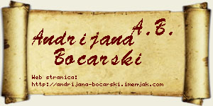 Andrijana Bočarski vizit kartica